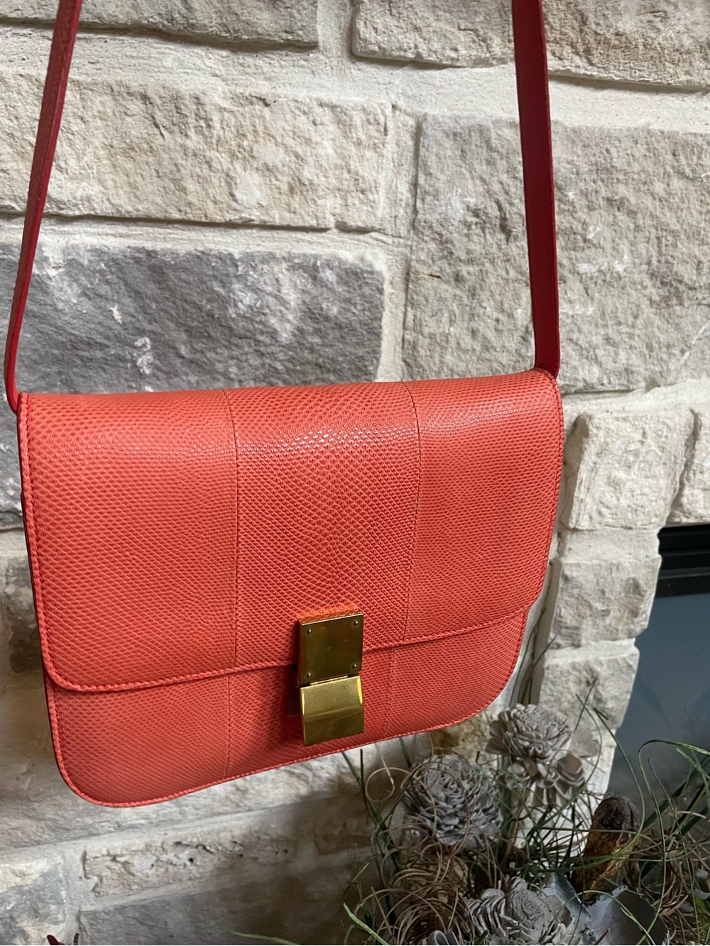 Celine Classic Box Lizard crossbody bag Authentic and excellent Cond